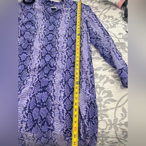 Equipment Femme Blue Silk Snake Print Dress S/P - Picture 7 of 7